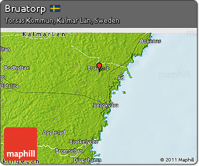 Physical 3D Map of Bruatorp