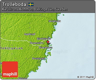 Physical 3D Map of Trolleboda