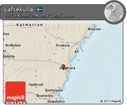 Shaded Relief 3D Map of Lafsekulla