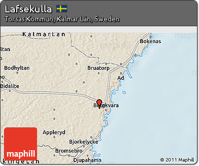 Shaded Relief 3D Map of Lafsekulla