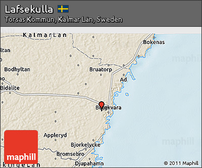 Shaded Relief 3D Map of Lafsekulla