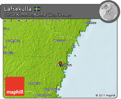 Physical Map of Lafsekulla