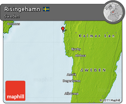 Physical Map of Risingehamn