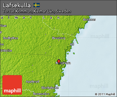 Physical Map of Lafsekulla