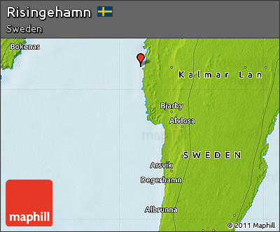 Physical Map of Risingehamn