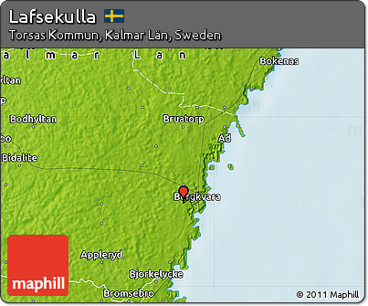 Physical Map of Lafsekulla