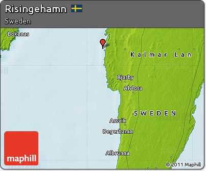 Physical Map of Risingehamn