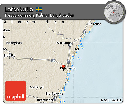 Shaded Relief Map of Lafsekulla