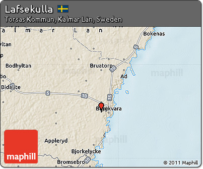 Shaded Relief Map of Lafsekulla