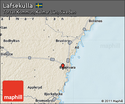 Shaded Relief Map of Lafsekulla