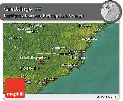 Satellite Panoramic Map of Grettlinge