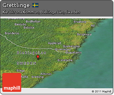 Satellite Panoramic Map of Grettlinge