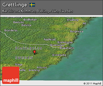 Satellite Panoramic Map of Grettlinge