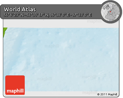 Physical 3D Map of the Area around 56° 18' 50" N, 17° 4' 30" E