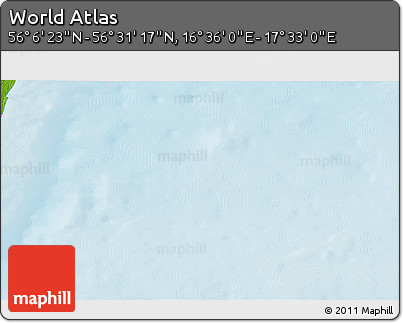 Physical 3D Map of the Area around 56° 18' 50" N, 17° 4' 30" E