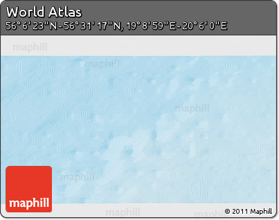 Shaded Relief 3D Map of the Area around 56° 18' 50" N, 19° 37' 30" E
