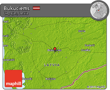 Physical 3D Map of Bukuciems