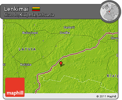 Physical 3D Map of Lenkimai