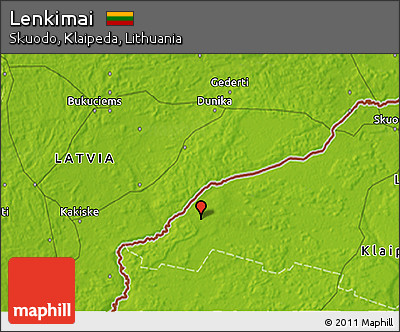Physical 3D Map of Lenkimai