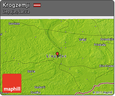 Physical 3D Map of Krogzemji