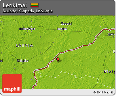 Physical 3D Map of Lenkimai