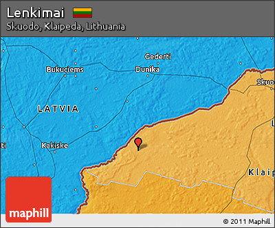 Political 3D Map of Lenkimai