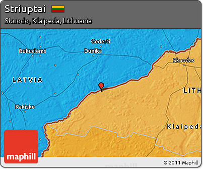 Political 3D Map of Striuptai