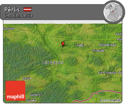 Satellite 3D Map of Pērlis