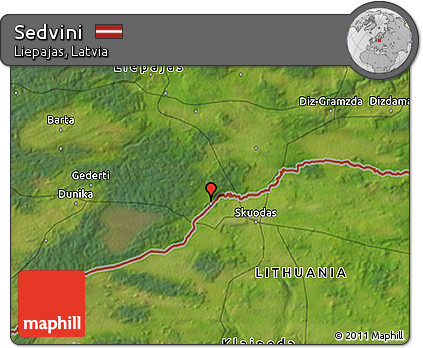 Satellite 3D Map of Sedvini