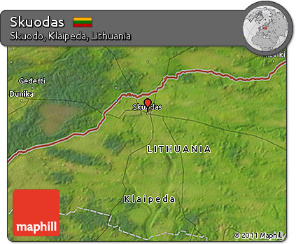 Satellite 3D Map of Skuodas