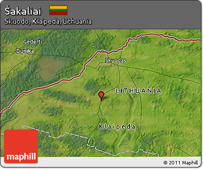 Satellite 3D Map of Šakaliai