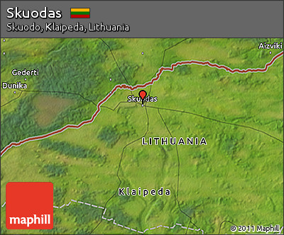 Satellite 3D Map of Skuodas