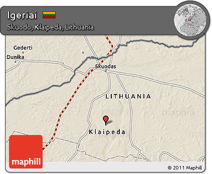 Shaded Relief 3D Map of Igeriai