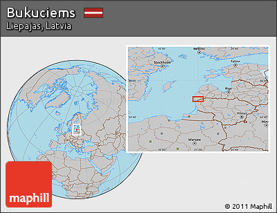 Gray Location Map of Bukuciems