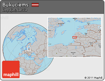 Gray Location Map of Bukuciems
