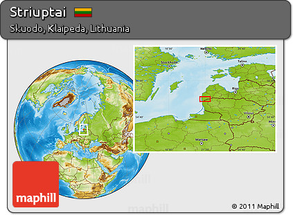 Physical Location Map of Striuptai
