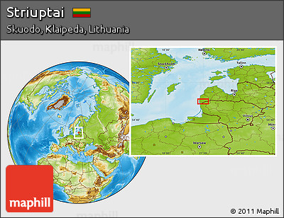 Physical Location Map of Striuptai
