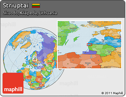Political Location Map of Striuptai