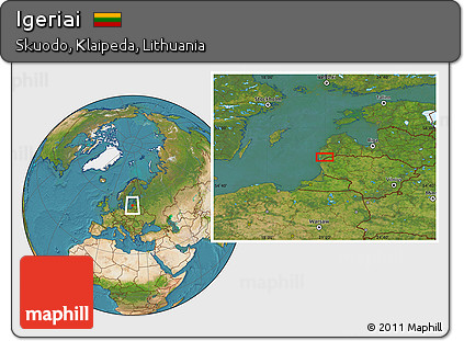 Satellite Location Map of Igeriai