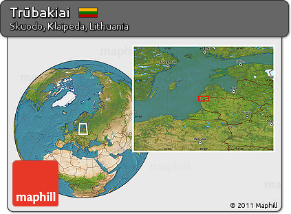 Satellite Location Map of Trūbakiai
