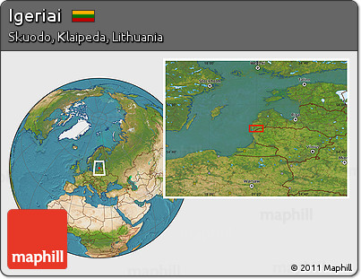 Satellite Location Map of Igeriai