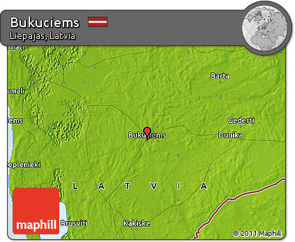 Physical Map of Bukuciems