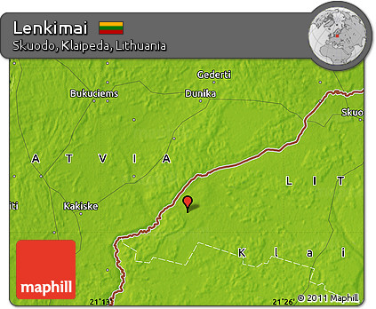 Physical Map of Lenkimai