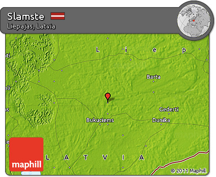 Physical Map of Slamste
