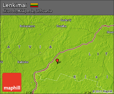 Physical Map of Lenkimai