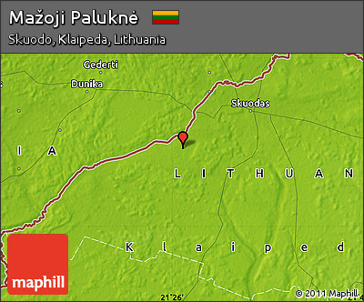 Physical Map of Mažoji Paluknė