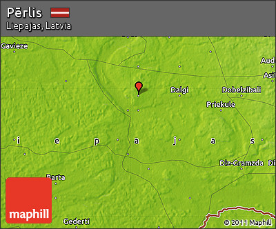 Physical Map of Pērlis