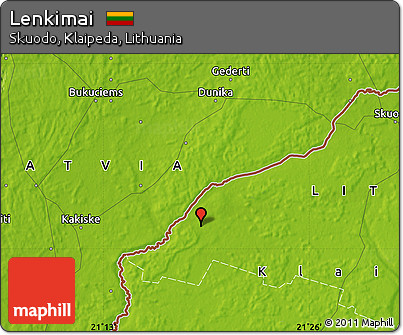 Physical Map of Lenkimai