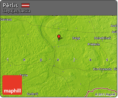 Physical Map of Pērlis