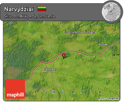 Satellite Map of Narvydžiai
